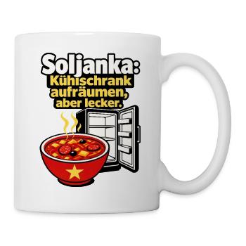 Soljanka DDR Nostalgie Kuehlschrank aufraeumen Wit - Mug - white - Right