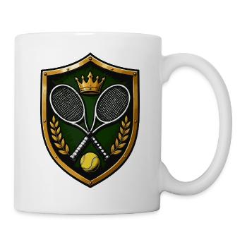 Tennis Wappen - Tasse - Weiß - Rechts