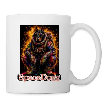 SpaceDogg Neon Astronaut Dog - Mug - white - Right