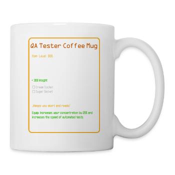 QA Tester Coffee Mug Level 666 - Mug - white - Right
