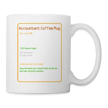 Accountant Coffee Mug Level 666 - Mug - white - Right