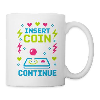 Insert Coin To Continue Retro Gaming - Mug - white - Right