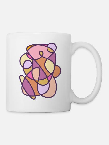 Modernes Abstrakt Design - Tasse - Weiß
