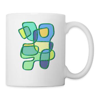Patchwork Colour Play Contour Art - Mug blanc - blanc - Droite