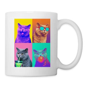 Chats Chat à poil court britannique - Mug blanc - blanc - Droite