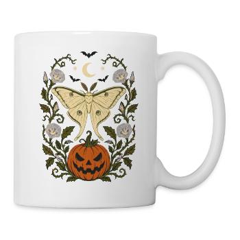 Halloween Luna Moth & Jack O' Lantern - Mug - white - Right