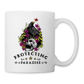 Enfer du crâne floral - Mug blanc - blanc - Droite