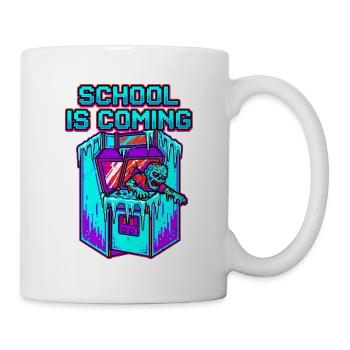 L’école arrive Arcade Pixel Art de Zombies - Mug blanc - blanc - Droite