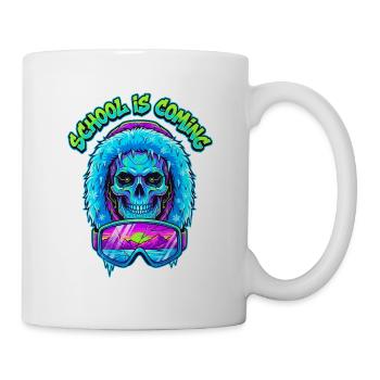 L’école arrive Parka d’hiver Cyber Skull - Mug blanc - blanc - Droite
