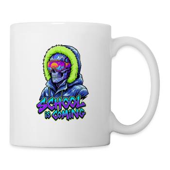 L’école arrive Parka d’hiver Cyber Skull - Mug blanc - blanc - Droite