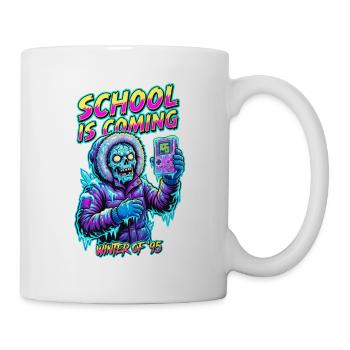 School Is Coming Winter 95 Handheld Gamer Zombie - Mug - white - Right