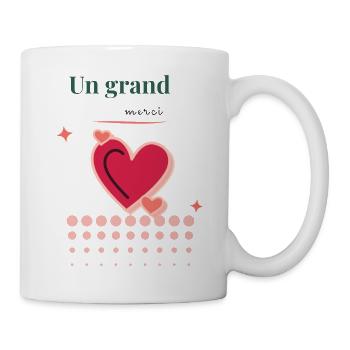 MERCI. MAÎTRESSE. MAÎTRE. MERCI MAÎTRESSE - Mug blanc - blanc - Droite