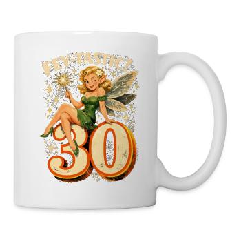 Fey-tastic : Fée et Elfe rétro du 30e anniversaire - Mug blanc - blanc - Droite