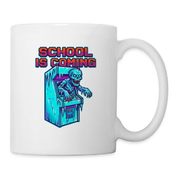 Die Schule kommt Zombie Pixel Art Arcade - Tasse - Weiß - Rechts