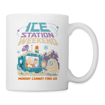 Eisstation Wochenende Winter Humor - Mug blanc - blanc - Droite