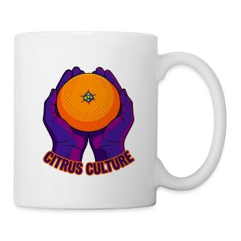 Pop Art Culture des agrumes orange - Mug blanc - blanc - Droite