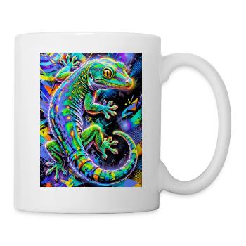 Gecko - Tasse - Weiß - Rechts