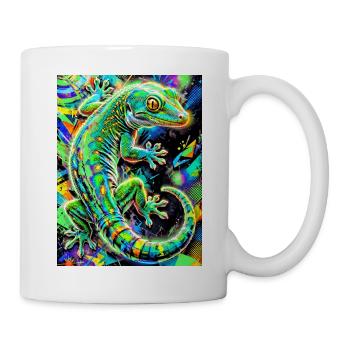 Gecko - Tasse - Weiß - Rechts