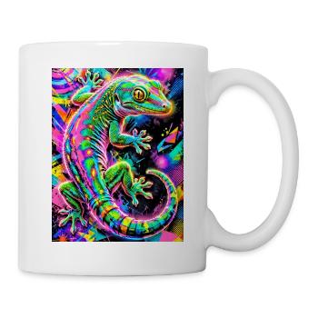 Gecko - Tasse - Weiß - Rechts
