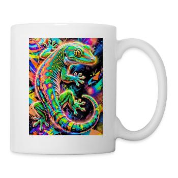 Gecko - Tasse - Weiß - Rechts
