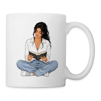 Lesen ist meine Auszeit – Bücherliebe Booklover - Tasse - Weiß - Rechts