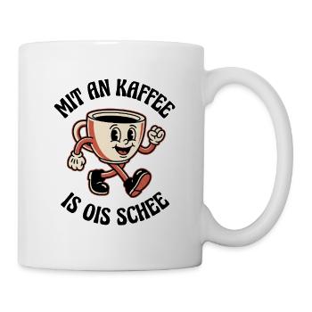 Froher Kaffee Wiener Dialekt - Tasse - Weiß - Rechts