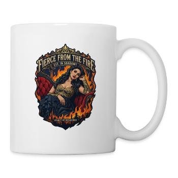 Woman on Fire Strength Gothic Vintage-Stil - Tasse - Weiß - Rechts