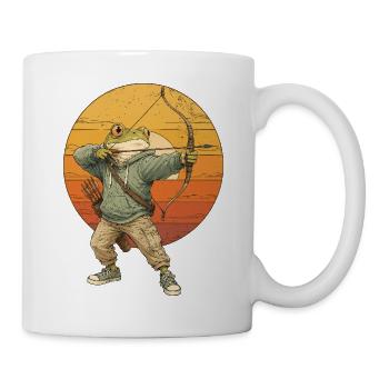  Vintage Bogenschütze-Frösche Bogenschießen - Tasse - Weiß - Rechts