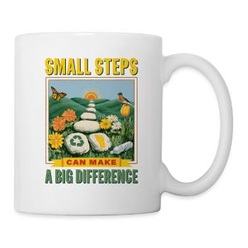 Small steps, big impact - Mug - white - Right