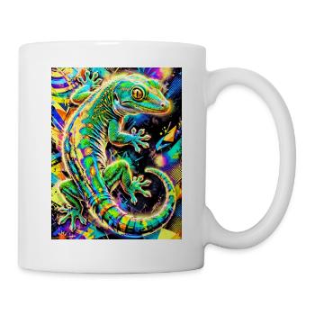 Gecko - Tasse - Weiß - Rechts