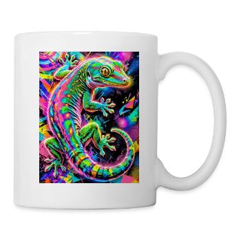 Gecko - Tasse - Weiß - Rechts