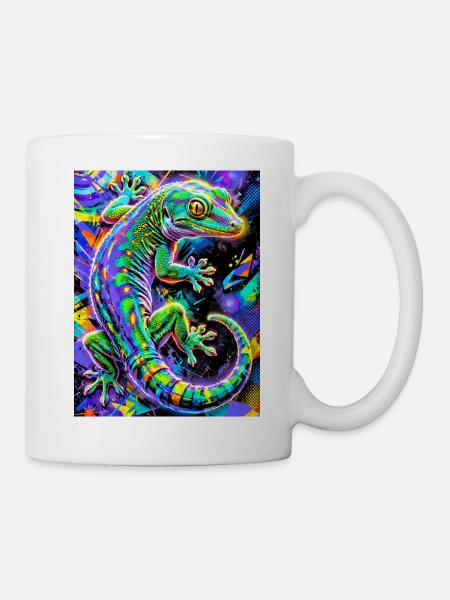 Gecko - Tasse - Weiß