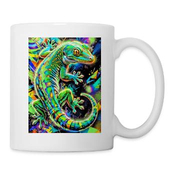 Gecko - Tasse - Weiß - Rechts