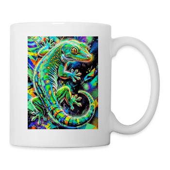 Gecko - Tasse - Weiß - Rechts