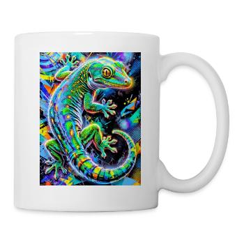 Gecko - Tasse - Weiß - Rechts