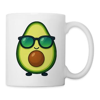 Avocado Gemüse Sommer Sonnenbrille Kawaii - Tasse - Weiß - Rechts
