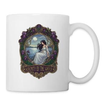 Frieden am Wasser im Jugendstil - Tasse - Weiß - Rechts