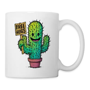 Cactus avec câlins gratuits - Mug blanc - blanc - Droite