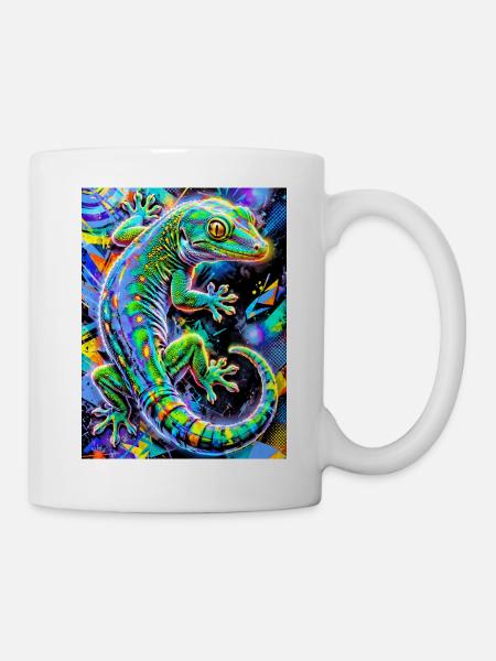 Gecko - Tasse - Weiß