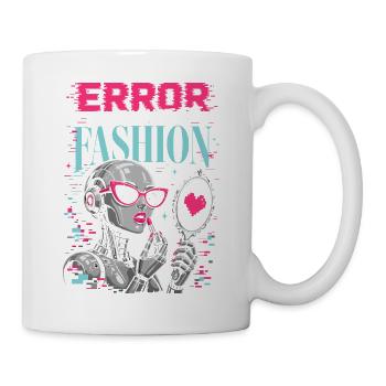 Error Fashion – Futuristischer Roboter-Style - Tasse - Weiß - Rechts
