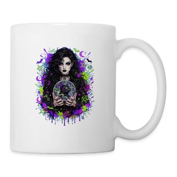Hexen – Kristallkugel - Tasse - Weiß - Rechts