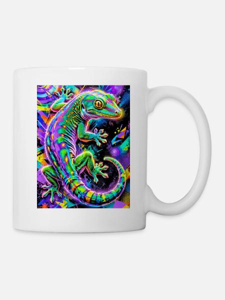 Gecko - Tasse - Weiß