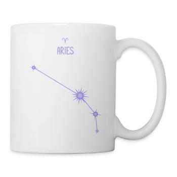 Wig Tierkreiszeichen Stern Konstell Pastel Lila - Tasse - Weiß - Rechts