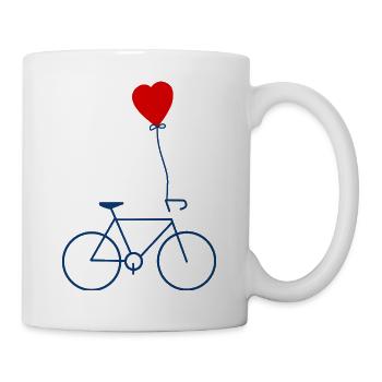 Ich liebe Fahrrad-T-Shirt-Radfahrer Radsport Männer Sport - Tasse - Weiß - Rechts
