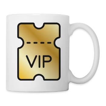 VIP-Gold-Ticket - Tasse - Weiß - Rechts