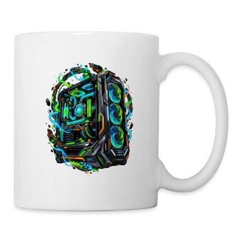Neon-Kernrechner Energiefluss - Tasse - Weiß - Rechts
