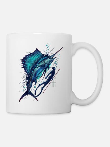 Dive into Deep Blue - Tasse - Weiß