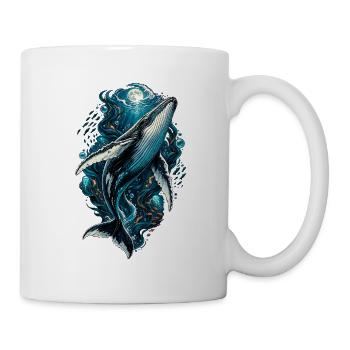 Mondlichtwal im Tiefsee-Traum - Tasse - Weiß - Rechts