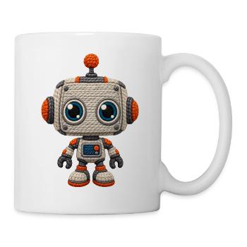 Strick-Roboter - Tasse - Weiß - Rechts