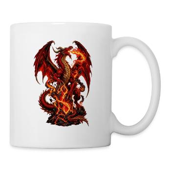 Flammendrache Inferno - Tasse - Weiß - Rechts